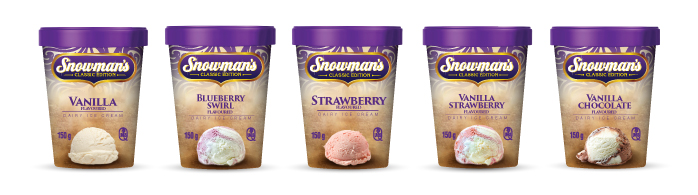 Snowman's classic ice cream