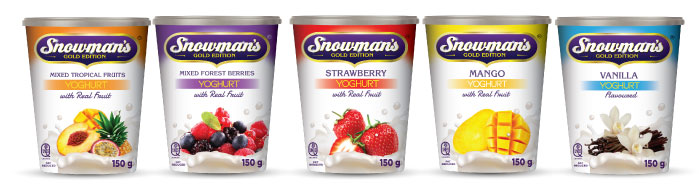 snowmans yoghurt with real fruit