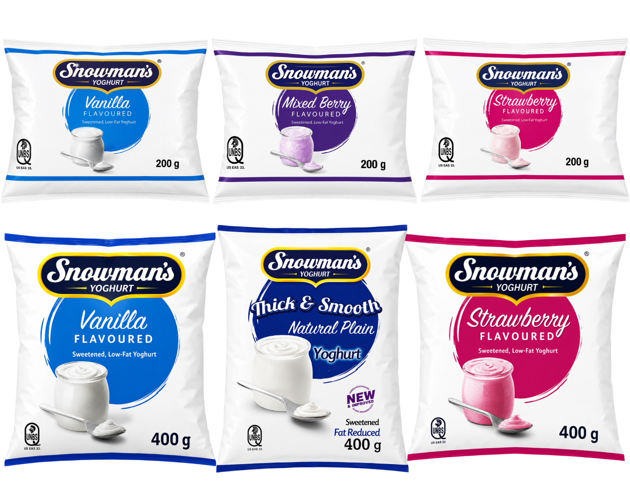 Snowman's Thick & Smooth Yoghurt Sachets